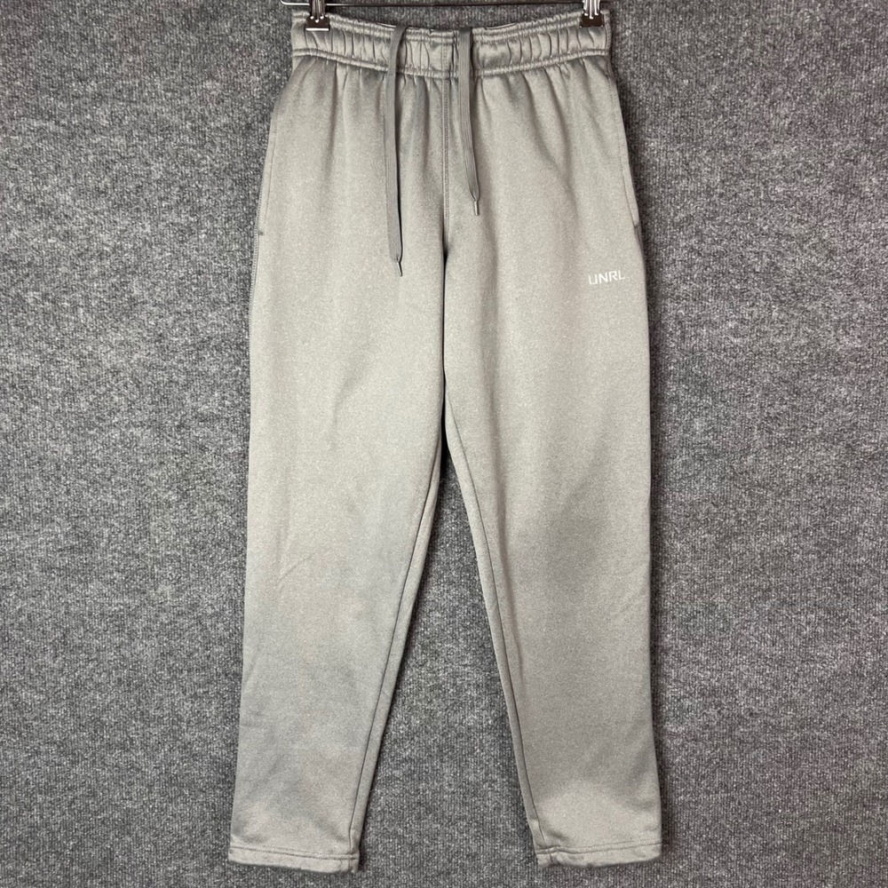 UNRL Performance Sweatpants Youth L Gray Drawstring Elastic Waist
